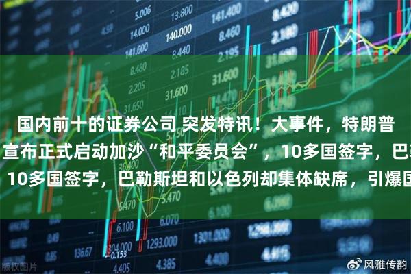 国内前十的证券公司 突发特讯！大事件，特朗普达沃斯论坛通告全球：宣布正式启动加沙“和平委员会”，10多国签字，巴勒斯坦和以色列却集体缺席，引爆国际舆论